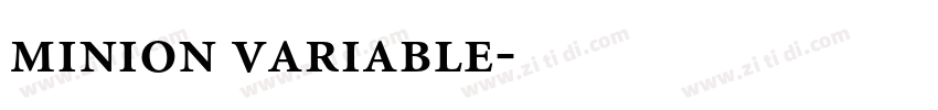 minion variable字体转换